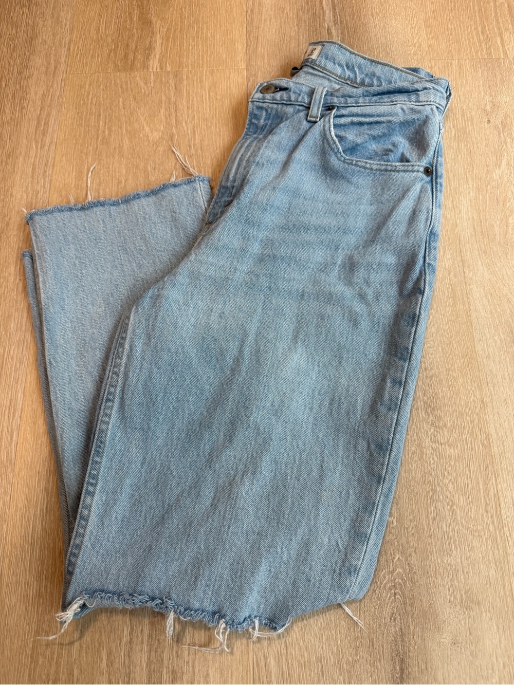 Abercrombie & Fitch Light Blue Ultra High Rise '90s Straight Jeans Curve Love
